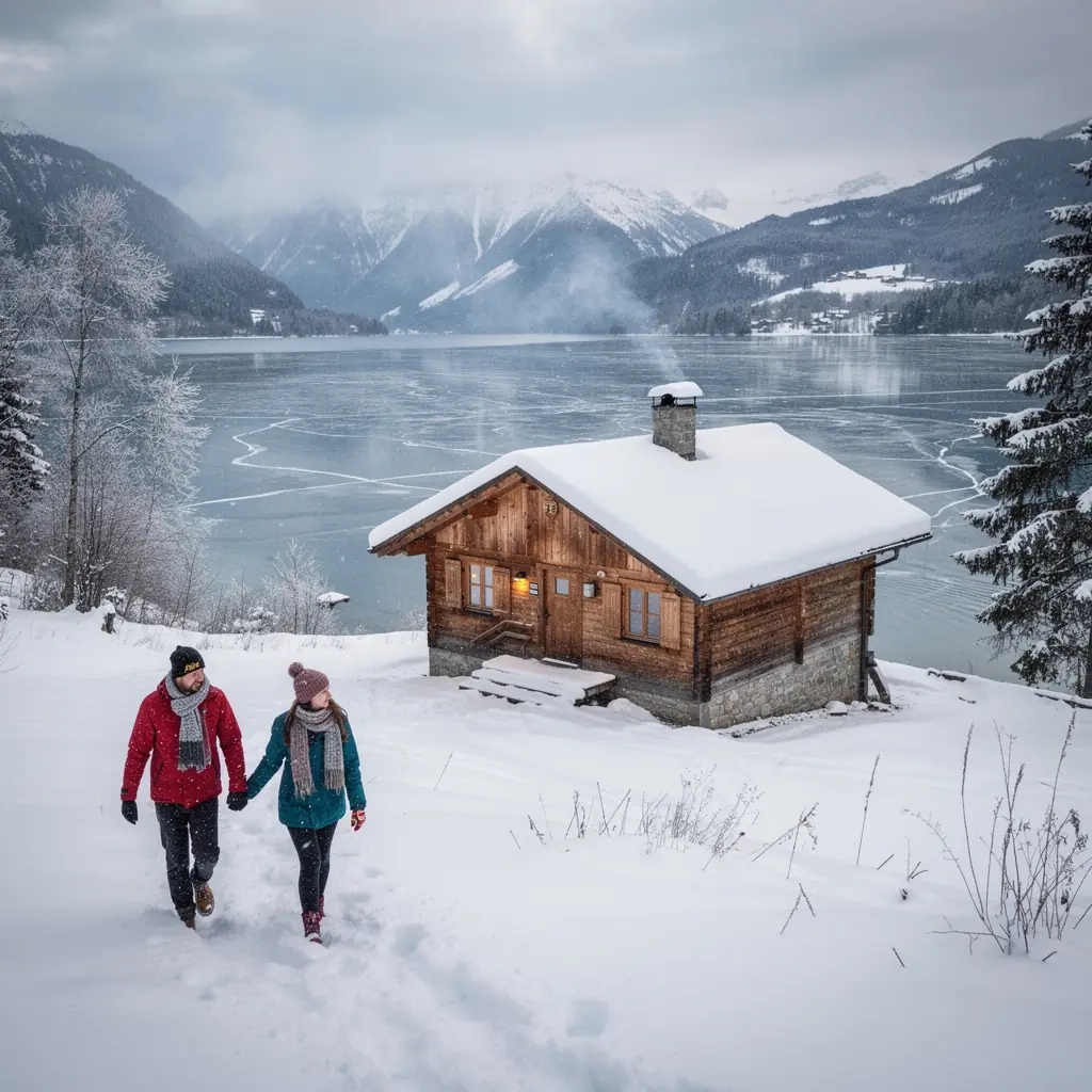 Familien genießen einen Tag am Strand des Attersees mit Aktivitäten und Spielen.