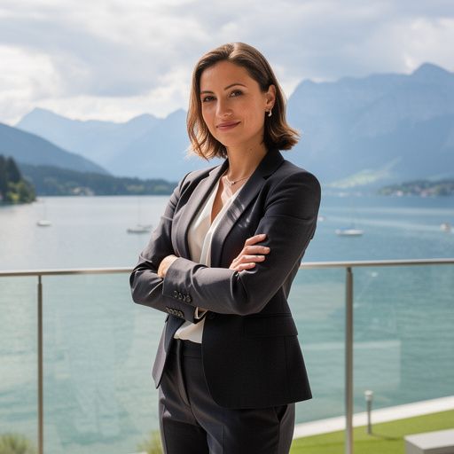 Moderne Architektur eines Seebungalows mit großen Fenstern